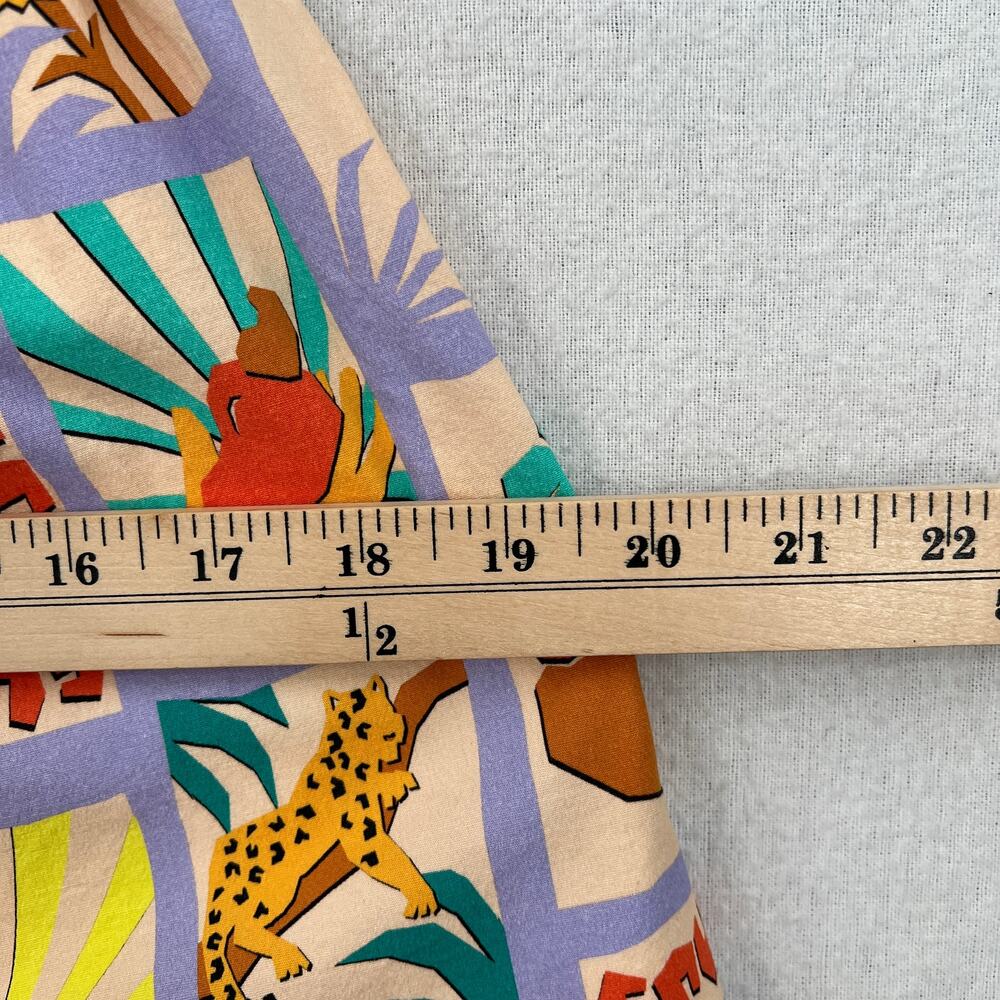 FARM RIO ANTHROPOLOGIE Patch Print Short Womens Medium Purple Peach Pull On - Picture 15 of 16